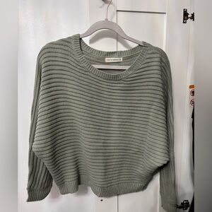 moon & madison Sage Ribbed Sweater